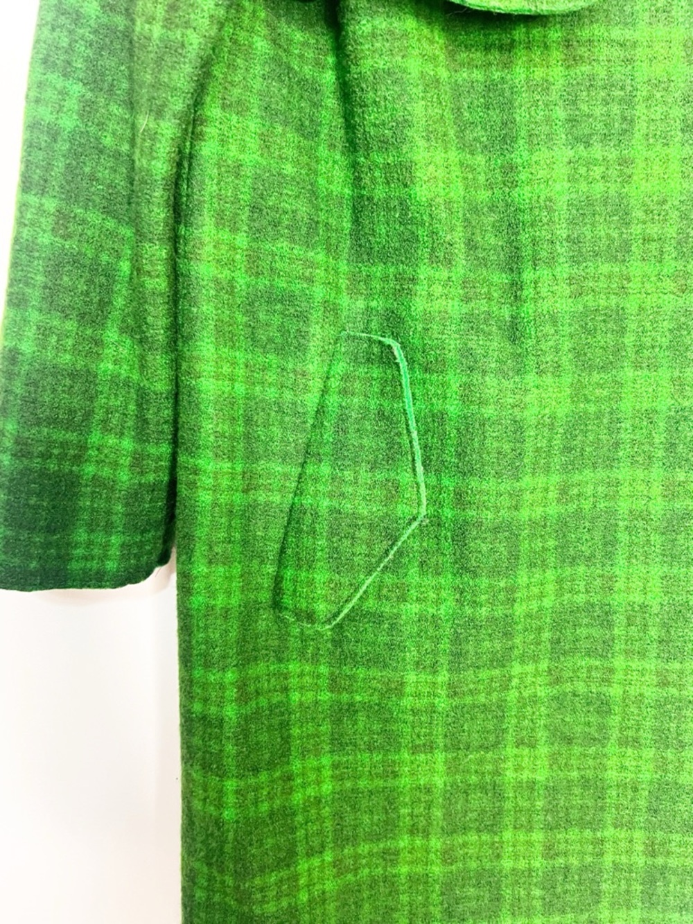 Marni Green Plaid Virgin Wool Coat - Picture 4 of 9